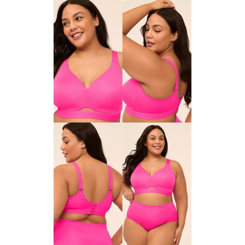 Cacique Bra Mens 46B Bright Pink Adjustable Straps Full Coverage Underwired